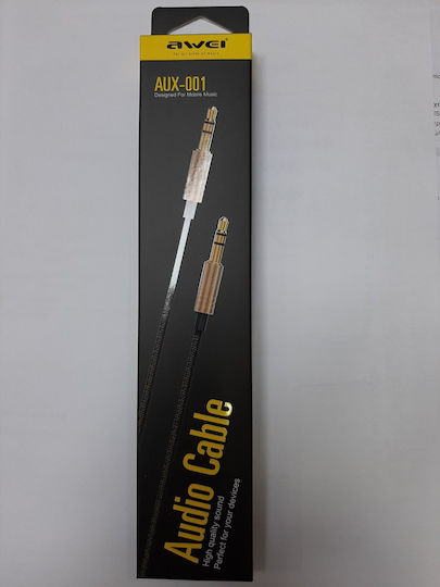 Awei 3.5mm Jack Cable 3.5mm Male - 3.5mm Male Black 1m 888117