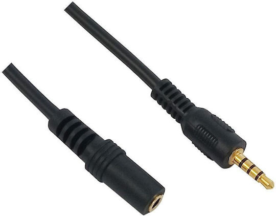 KAL Electronics 3,5mm Klinkenkabel Male - 3,5mm Buchse Schwarz 1,5 m 30649