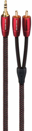 Audioquest Audio Cable 3.5mm Male - RCA Male Black 0.6m with Gold Plated Terminals