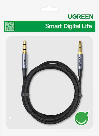 Ugreen Καλώδιο Ήχου TRRS 3.5mm male - 3.5mm male Γκρι 1.5m 20497