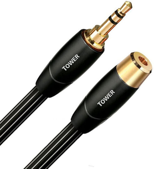Audioquest Audio Cable 3.5mm Male - 3.5mm Female Black 3m with Gold Plated Terminals Tower
