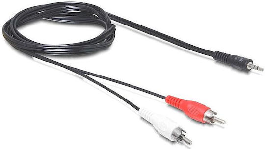 DeLock DeLock 3.5mm Jack Cable 5m Black with 3.5mm Male to 3.5mm Female Terminals