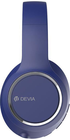 Devia EM039 Kintone Wireless / Wired On Ear Headphones with 18 hours of Operation Blue