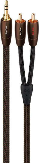 Audioquest Audio Cable 3.5mm Male - RCA Male Black 0.6m with Gold Plated Terminals Big Sur