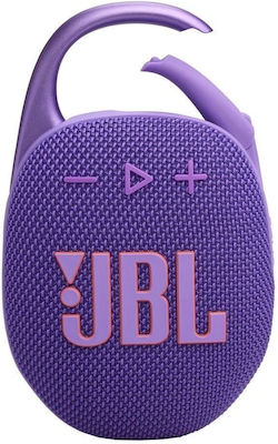 JBL Clip 5 Αδιάβροχο Ηχείο Bluetooth 7W με Διάρκεια Μπαταρίας έως 12 ώρες Μωβ