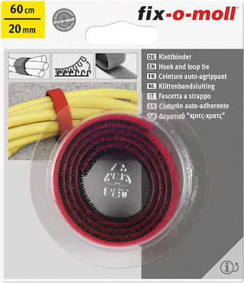 ArteLibre Red Velcro Cable Ties 20x60mm 04010033