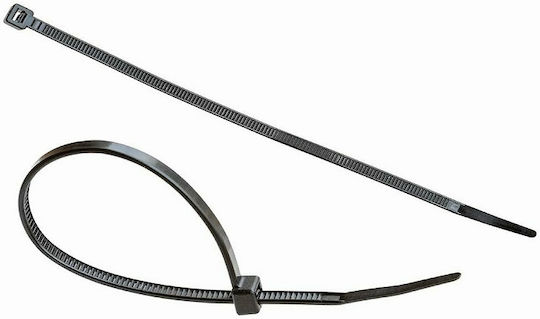 Com Cable Ties Plastic 250mmx4.8mm In Black Colour 100 Pieces 05.311