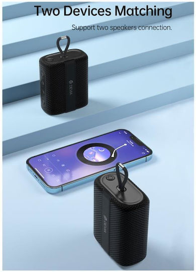 Devia O-A2 Ηχείο Bluetooth 5W με Διάρκεια Μπαταρίας έως 2 ώρες Μαύρο
