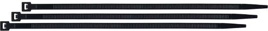 Sapiselco Plastic Cable Ties 300mmx4.5mm In Black Colour 100 Pieces