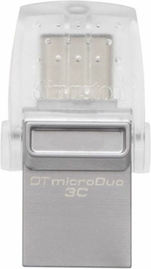 Kingston DataTraveler MicroDuo 3C 64GB USB 3.1 Stick with connection USB-A & USB-C Purple