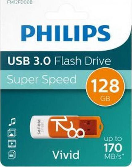 Philips Vivid Edition 128GB USB 2.0 Stick Orange
