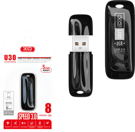 XO U30 8GB USB 3.0 Stick Black