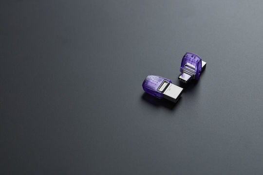 Kingston DataTraveler MicroDuo 3C 256GB USB 3.2 Stick with connection USB-A & USB-C Purple