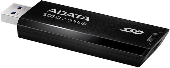 Adata SC610 500GB USB 3.2 SSD Stick Μαύρο