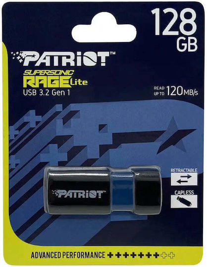 Patriot Rage Lite 128GB USB 3.2 Stick Μαύρο