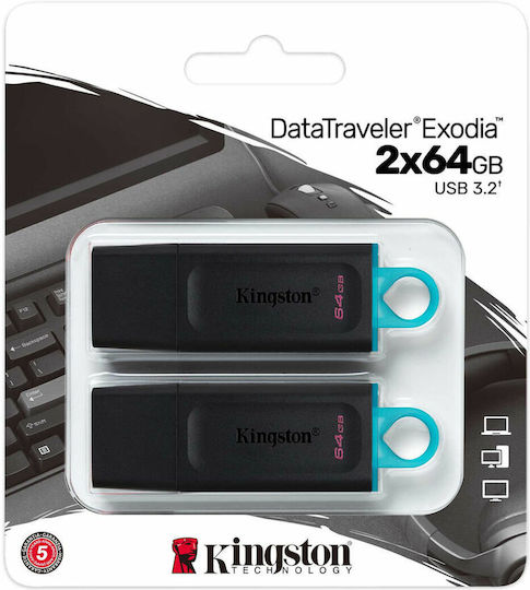 Kingston DataTraveler Exodia 64GB USB 3.2 Stick Green
