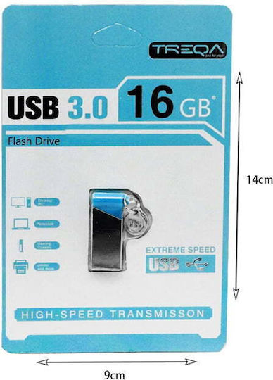 Treqa 16GB USB 3.0 Stick Schwarz