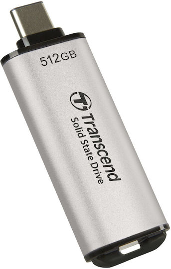 Transcend Esd300s 512ГБ USB 3.2 SSD Стик с връзка USB-C Сив