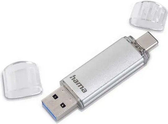 HAMA C-laeta 128GB USB 3.0 Stick Gray