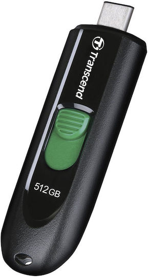 Transcend JetFlash 790C 512GB USB 3.1 Стик с връзка USB-C Черен