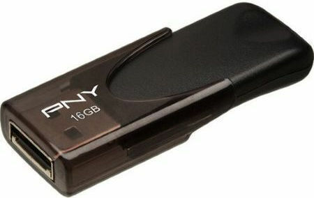 PNY Attaché 4 16GB USB 2.0 Stick Μαύρο