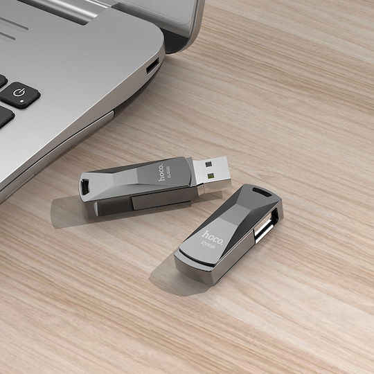 Hoco UD5 Wisdom 32GB USB 3.0 Stick Γκρι