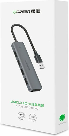 Ugreen CM219 Hub 4 Anschlüsse USB 3.0 mit USB-A Anschluss Grau