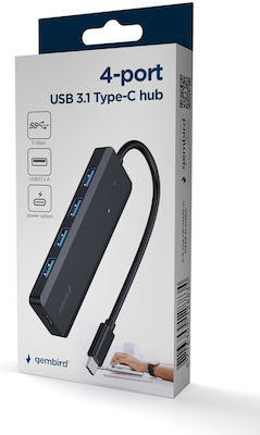 Gembird USB 3.1 Hub 4 Porturi cu conexiune USB-C