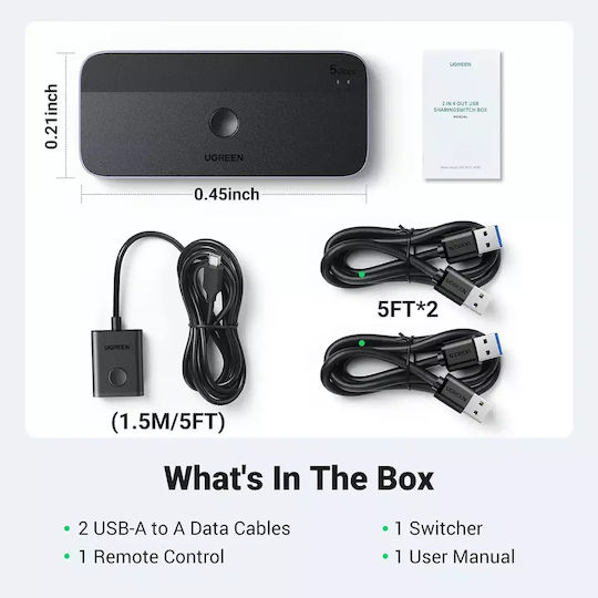 Ugreen Hub 5 Ports USB 3.0 with USB-A Connection