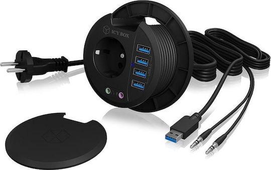 Icy Box USB-Hub 2 Anschlüsse USB 3.0 mit Anschluss an einen Computer USB-A