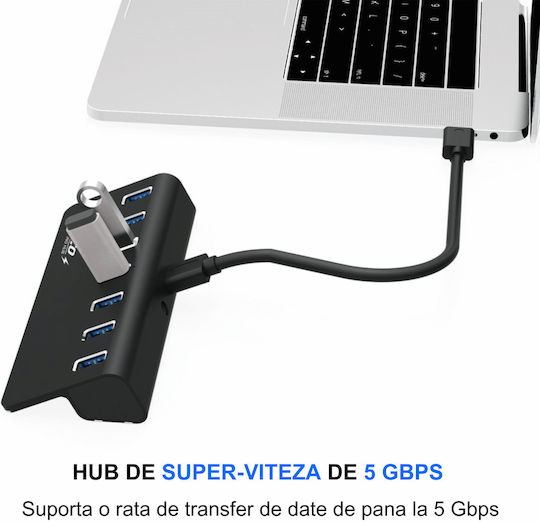 Fideco Hub 7 Θυρών USB 3.0 με σύνδεση USB-A