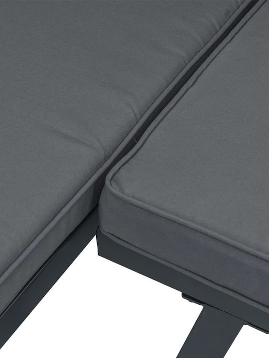 vidaXL Garten- und Outdoor-Möbelsets Wohnzimmer Typsatz 2 Stück Schwarz mit Kissen
