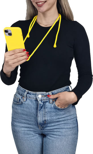 Θήκη Σιλικόνης Κορδόνι Carryhang Sonique Xiaomi Redmi Note 13 Pro Plus 5g Κίτρινο