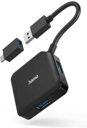 HAMA Hub 4 Θυρών USB 3.2 με σύνδεση USB-A / USB-C