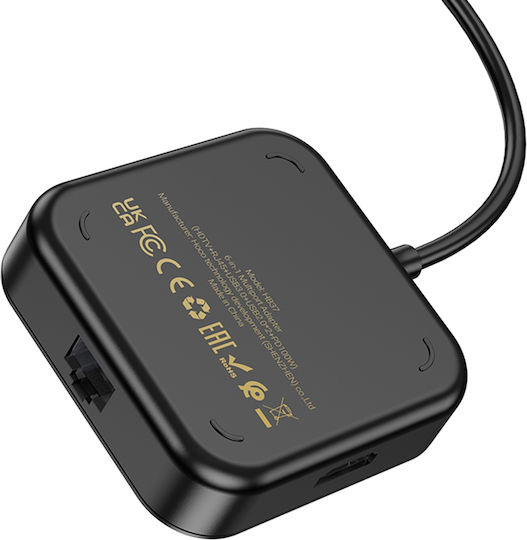 Hoco HB37 Hub 6 Θυρών USB 3.0 με σύνδεση USB-C / Ethernet