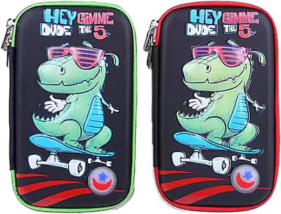 Large 3D Dinosaur Skate Pencil Case 23x13x4.5cm Justnote 703216 50-3196