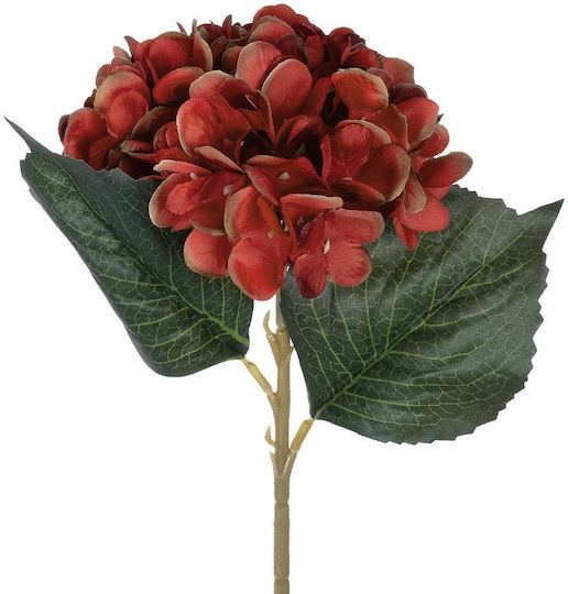 Artificial Decorative Hydrangea Branch Red 47cm in Box GloboStar