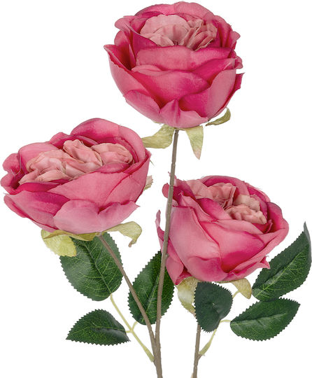 Decorative Artificial Flower Rose Pink 80cm GloboStar