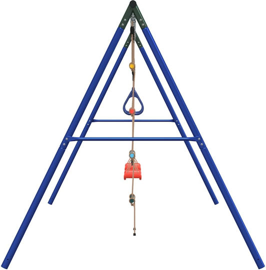 vidaXL Κούνια Διπλή Μεταλλική 341x185x185εκ. Πολύχρωμη