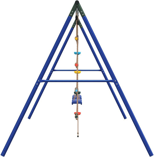 vidaXL Κούνια Κρεμαστή Μεταλλική Δίσκος 341x185x185εκ. Πολύχρωμη