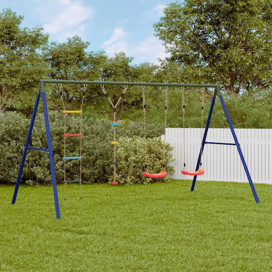 vidaXL Metal Double Swing 341x185x185cm Multicolour