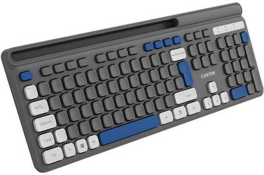 Canyon HKB-W03 Kabellos Nur Tastatur Englisch US Gray