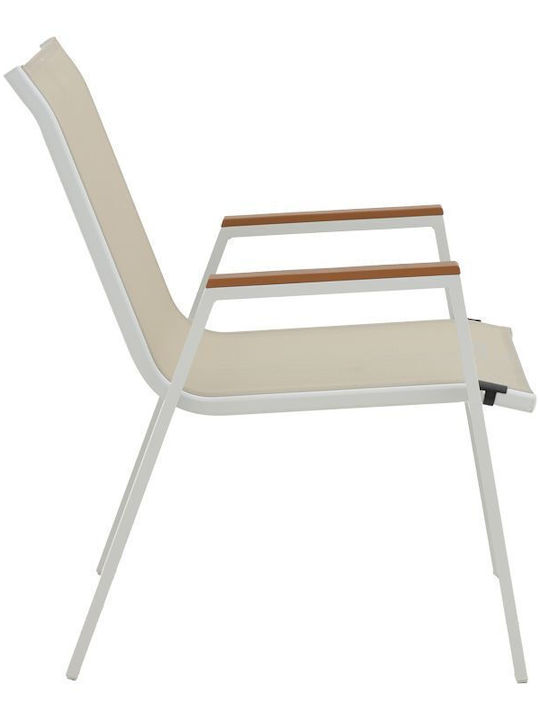 Synergy Azelie Dining Room Set for Small Outdoor Spaces 3 Pieces White