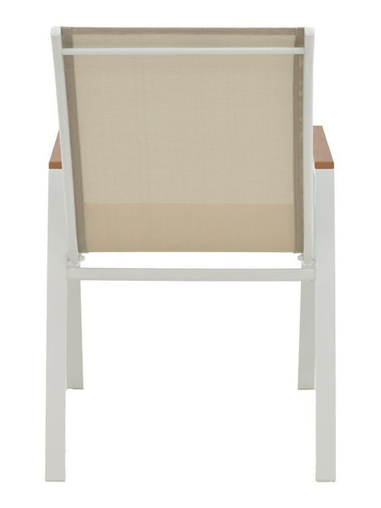 Synergy Azelie Dining Room Set for Small Outdoor Spaces 3 Pieces White