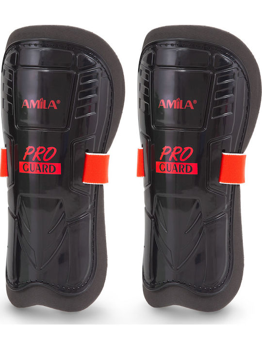 AMILA Adults Soccer Shin Protectors Black Small 83014
