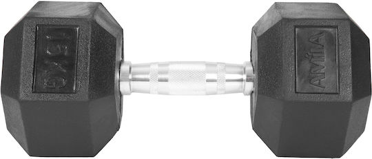 AMILA Dumbbell Hexagon Rubber 1 x 15kg