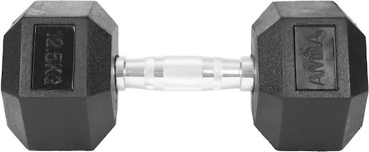 AMILA Dumbbell Hexagon Rubber 1 x 12.5kg
