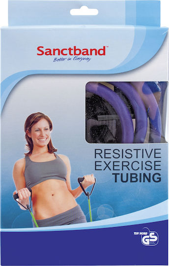 Sanctband Bandă de rezistență pentru exerciții Gymtube Foarte Moale cu mânere Portocaliu 1.2m