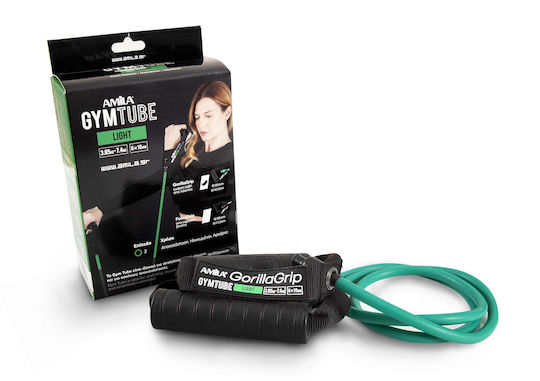 AMILA Gorilla Grip Gymtube Light with Handles Green 1.4m