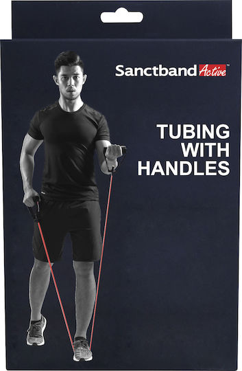 Sanctband Active Gymtube Λάστιχο Γυμναστικής Σωληνωτό με Λαβές Μωβ Πολύ Σκληρό+